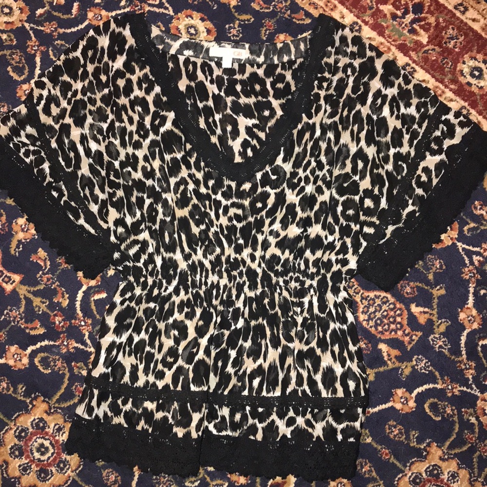 Gianni Bini Leopard Top 🖤
